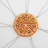 Chaînes Pizza Pendentif Colliers En Plastique Résine Décoration Collier Bijoux Amitié Souvenir Couple Accessoires Pour Les Amis