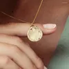 Girocollo retrò elegante ramo d'ulivo colorato collana con ciondolo zircone corona circolare catena maglione per le donne ragazza gioielli regalo all'ingrosso