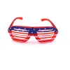 4th of July Party American Flag Independence Day Occhiali LED USA Patriottic Light Up Shutter Shades Occhiali Accessorio rosso bianco e blu