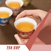Set di stoviglie Tazza da tè smaltata Tazza da bere in ceramica giapponese Tazze cinesi Royal Espresso Ceramica Sake Famiglia Floreale Piccolo
