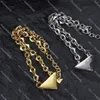 Full Triangle Chain Bracelets Men Women Personality Bracelet Letters Designer Thick Metal Charm Bracelets