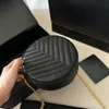 Caviar en cuir véritable Petit chignon rond pour femmes sacs de soirée sac de designer sac de chaîne de mode sac à bandoulière classique sac à bandoulière sac à main d'embrayage