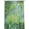 Curtain Palm Leaves Tropical Jungle Plant Green Tulle Sheer Curtains For Living Room Bedroom Decor Window Voile Organza Drapes