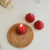 Bougies aromatiques décoratives à la fraise, bougie parfumée à la cire de soja pour anniversaire et mariage, 1 pièce/4 pièces