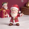 Christmas Decorations Santa Clause Resin Classic Santa Claus Doll With Beard Hat Christmas Figurine For Window Room Tabletop Centerpieces Display Prop 231123