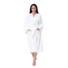 Roupa feminina de algodão feminino Robo de banho abaixe o colarinho Terry Ladies Varruzista com Sashes Winter absorve o manto de banho para