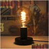 Other Janitorial Supplies Wholesale Polished Metal Desktop Lamp Base 180Cm Cord E27 Holder With On/Off Switch Eu Us Plug In Screw Fo Dhnik