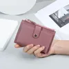 Wallets Fashion Simple PU Leather For Women Men Card Bag Small Purse Ladies Short Wallet Clutch Female Money Clip