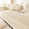 Chair Covers Warm Cozy Lace Sofa Cushion Universal Towel Thick Plush Cover With Anti-slip Design Non-fading For Room