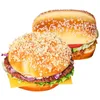 Party Decoration 2 Pcs PU Burgers Models Water Table Toys Props Shop Decors Desktop Ornaments Child Cosplay Accessories