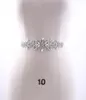 Wedding Sashes Nzuk Silver Crystal Bridal Belt Handmade Rhinestone voor avondfeestjurkaccessoires