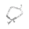 Braccialetti a maglie Catena ALLME Astratto Irregolare Fascino cuore amore per le donne Perline in ottone Catene Bracciale ciondolo Gioielli vintage minimalisti