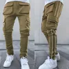 Men's Pants Summer Cargo Casual Mens Hip Pop Joggers Reflective Multi-Pocket Trackpants Running Jogging Sports Trousers