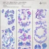 Papier cadeau bleu fleur fée 2 Washi ruban pour animaux de compagnie pour la fabrication de cartes bricolage Scrapbooking Plan autocollant décoratif