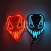 Máscaras de festa Chegada Halloween Máscara Horror Venom LED Luminous Cosplay Traje Maquiagem Prom 231124