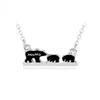 Collane con ciondolo Collane con ciondolo animali Oro Sier Mama Orso e cuccioli Collana in lega Gioielli di moda Regalo Consegna a goccia Collo di gioielli Dhjx6