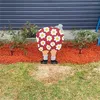 Décorations de jardin Signe de piquet drôle de vieille dame en forme d'installation facile en plastique imperméable à l'eau durable décoration de support de pelouse décor extérieur