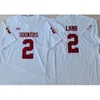 Män college sounders tröjor vit röd 2 ceedee lamm vuxen storlek amerikansk fotboll slitstitched tröja mix order