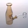 Art électrolytique 4 couleurs Conception simple Bong à eau en verre / Narguilé en verre soufflé à la main avec banger à quartz à 45 degrés