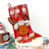 Juldekorationer tredimensionell dekoration presentpåse Merry Stor strumpa jultomten snögubbsäckar
