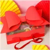 Present Wrap Gift Wrap Bowknot Box Fruit and Flower Wedding Candy Holder Födelsedagsfest Förpackningsfodral Valentines Day Festlig leveranser Dr DH05H