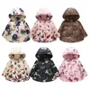 Kleidung Sets Baby Girl Jacke Herbst Winter Mode Druck warmer Kapuze -Knopfschichten Kinder Outerwear Kinder für 1 3 Jahre 231123