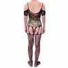 Men S Sexy Porn Ultra Thin Transparent Crotchless Bodysuit Jumpsuit Mesh Sheer Open Crotch Erotiic Full Fishnet Pantyhose