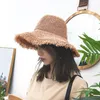 Brede rand hoeden emmer hoeden opvouwbare brede zomers zon hoed voor vrouwen strand UV BESCHERMING STRAGE HAT TRAAD CAP VRAAG VRAME PANAMA CAP EMMERKET HAT 230424