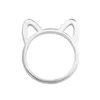 Anéis de banda bonito orelhas de gato anel de banda anéis de orelha animal para mulheres meninas moda jóias entrega gota anel de jóias dhhwt