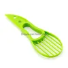 Fruit Vegetable Tools 3 In 1 Avocado Slicer Shea Corer Butter Peeler Cutter Pp Separator Plastic Knife Kitchen Gadgets Drop Delive Dhqdj