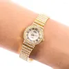 Armbanduhren Damenuhr D Quarzuhr Relogio Feminino Montre Analog Casual Gold