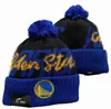 Moda- Golden States''Warriors''Beanie Sombreros de punto Equipos deportivos Béisbol Fútbol Baloncesto Gorros Gorras Mujeres Hombres Pom Moda Invierno Top Gorras Deporte Sombreros de punto a0