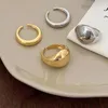 Кольца кластера, модное геометрическое круглое металлическое гладкое кольцо для женщин и мужчин, открытое регулируемое кольцо на палец в стиле хип-хоп, нежные ювелирные изделия для вечеринок