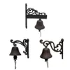 Oggetti decorativi Figurine Design vintage Campanello da giardino Campanello da parete in ghisa Battente per porta rustico Ingresso di benvenuto Portico290F