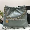 2024 Dames Garbage Camellia Luxe Handtassen Designer Lamsleer Leren Tas Bakken Zwart Hobo Mini Emmer Schouder Goud Zilver Ketting Schuine Handtassen Portemonnee Portemonnee