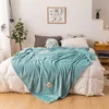 Cobertor de cama cobertor sólido amarelo verde macio e macio cobertor de flanela na cama cobertor grosso e cobertor 230422