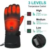 Luvas de esqui 1 par luvas térmicas elétricas de esqui inverno 3 níveis mais quentes ciclismo motocicleta bicicleta touchscreen luvas aquecidas para homens mulheres 231123