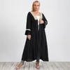 Vêtements ethniques Ramadan Eid Abaya Broderie Robe Kimono Cardigan Mujer Caftan Hijab Musulman Jilbab Caftan Turc Islam Tissu