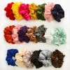 Party Favor Women Girls Solid Chiffon Scrunchies Elastic Ring Hair Ties Accessories Ponytail Holder Hairbands Rubber Band Scrunchies M13