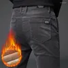 Pantalons pour hommes Marque de mode Pantalon en cachemire Hommes Hiver Plus Velours Épais Chaud Corduroy Lâche Droite