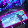 Muskuddar handled vilar RGB Mouse Pad PC Accessories Ffortnite Söt Mousepad Anime Gaming Backlight Large Gamer XXL Extended Desk Protector Backbellyst MAT J230422