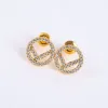 Designer Hoop Earrings Stud Luxury Jewelry Charm Retro Earings Studs Women Diamonds Earring Girls Ear Studs Earing Wedding Engagement Gift Valentine 2311243D