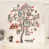 Decorative Objects Figurines 3D Acrylic Sticker Tree Mirror Wall Decals DIY Po Frame Family for Living Room Art Home Decor picture frames wall 231123