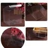 Boîtes d'emballage cadeau boîte transparente faveur de bonbons en plastique Transparent Cube faveurs emballage de fête de mariage cadeaux Cupcake traiter emballage