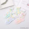 Kids Socks 5 Pairs/Lot Girls Socks Summer Breathable Children Short Ankle Socks For 1-12 Years Kids Soft Cotton Lace Princess Mesh Socks