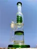 Tube Bong Spiral Helix Honeycomb Perc Glass Bong Recycler Dab Rig Smoking Hookah with Ice Holder 14mm Joint Bowl Glass Water Bongs