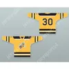 Niestandardowe toledo Hornets Yellow 30 Hockey Jersey New Ed S-M-L-XL-XXL-3XL-4XL-5XL-6XL