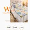 Bed Skirt Romantic Autumn Winter Skin Bed Skirt Friendly Cotton Bedspread Anti-skid Mattress Protective Cover for Queen King Size Bed 230424