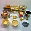Kitchens Play Food Dollhouse Mini Kitchen Furniture Toys Full Set Models for Doll House Kitchen Furniture Decorative Accessories 231123