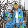 Bühnenkleidung Hip Hop Kleidung für Kinder Amerikanische Kleidung Jungen Hosen Fluoreszierende Band Street Dancewear Mädchen Jazz Outfits B1227